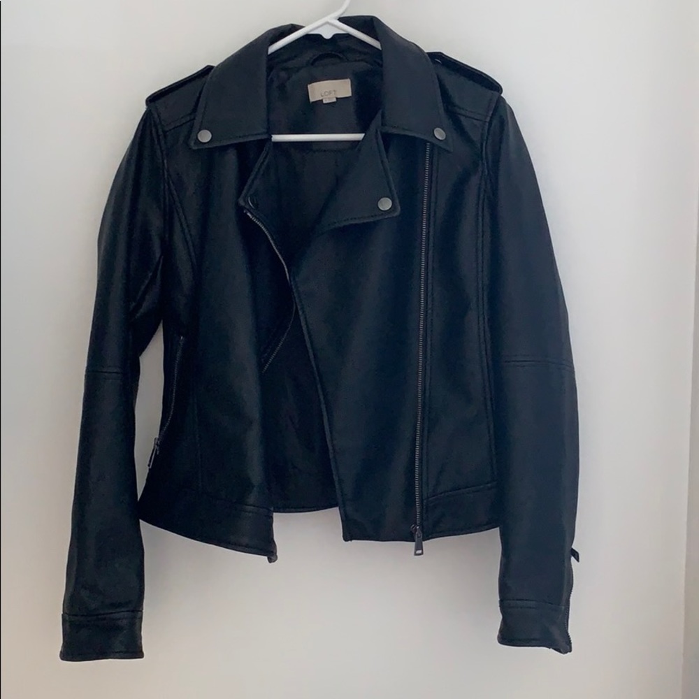 Loft black leather jacket